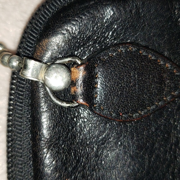 HOBO BRAND- Black Leather Small Crossbody with Chain Strap - Picture 3 of 7